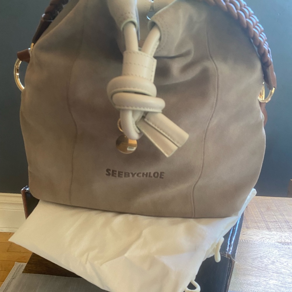 *New* See by Chloé Cleme Shoulder Bag in Motty Grey - Picture 3 of 8